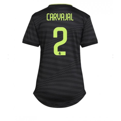Real Madrid Daniel Carvajal #2 Tredjedrakt Kvinner 2022-23 Kortermet Real Madrid Daniel Carvajal #2 Tredjedrakt Kvinner 2022-23 Kortermet